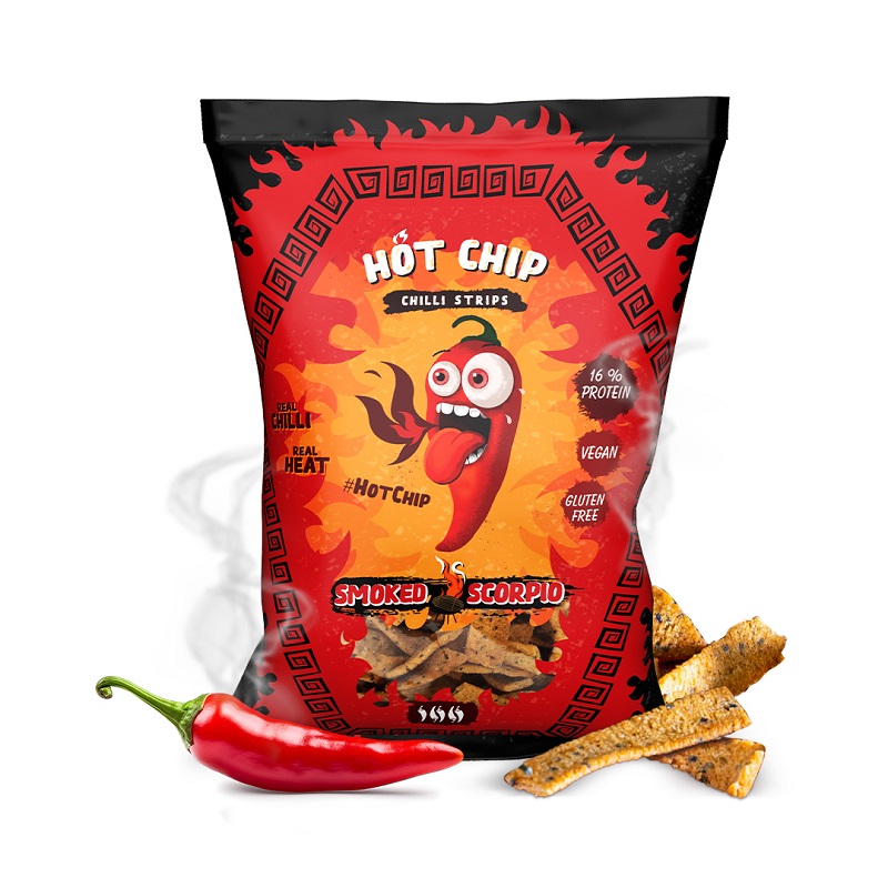 Snack piccante Chilli Strips Smoked Scorpio - Hot Chip 80g.